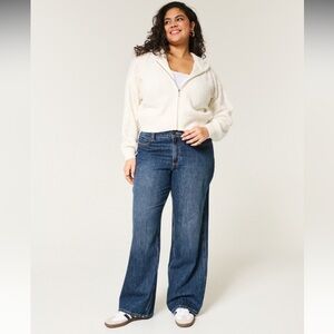 Hollister Dark Blue wide leg Jeans